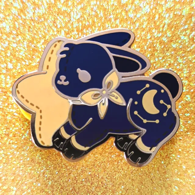 Appleminte Plush Starry Bunny emaljepin guld