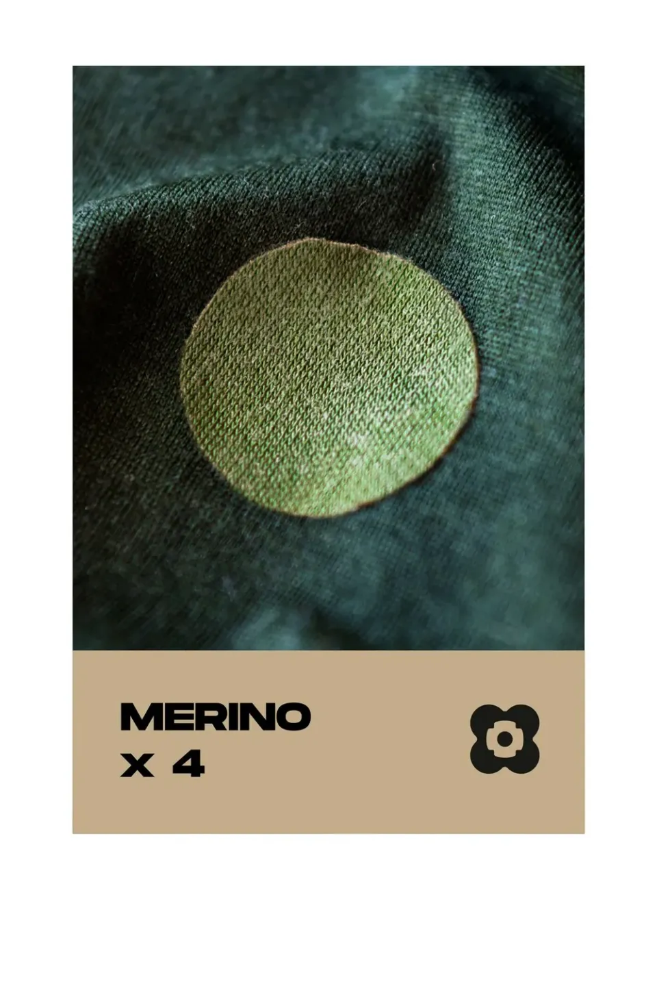 FabPatch MERINO lapper grøn uld 4 stk
