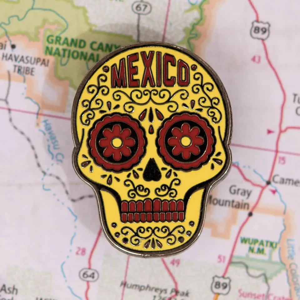 Vagabond Heart Mexico pin emaljenål sugar skull