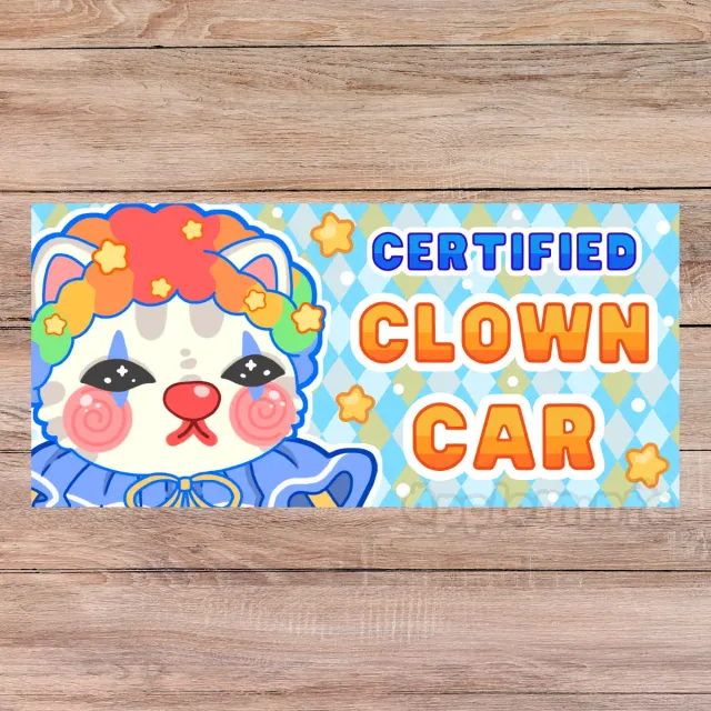 Appleminte Certified Clown Car klistermærke vinyl 203mm