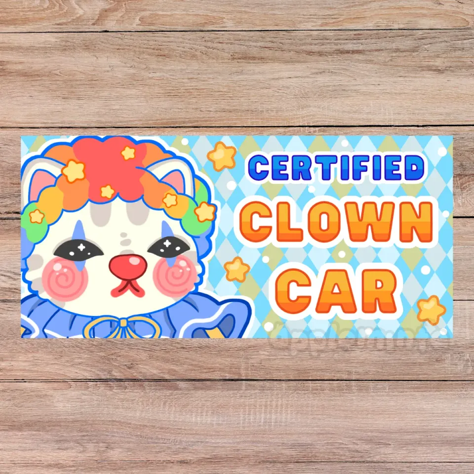 Appleminte Certified Clown Car klistermærke vinyl 203mm