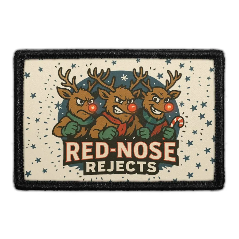 Pull Patch Red Nose Rejects patch med velcro sjovt motiv