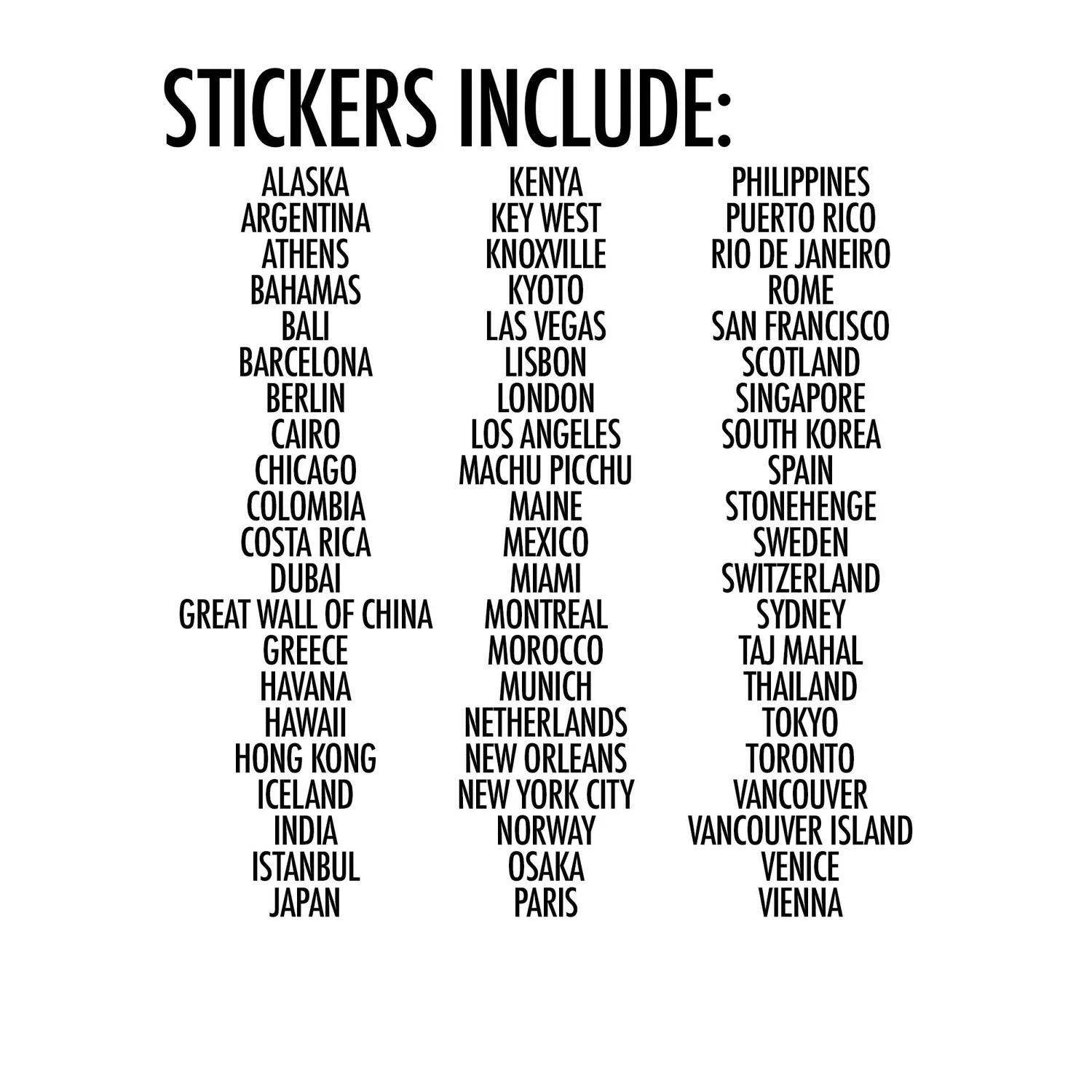 Vagabond Heart Mini Travel stickers 65 stk rejsesæt