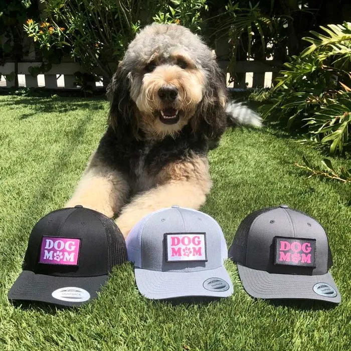 Pull Patch Dog Mom Pink And Black patch med velcro lyserød