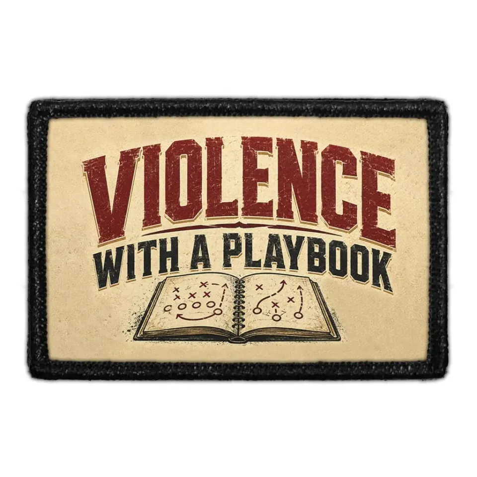 Pull Patch Violence With A Playbook patch velcro fodbold