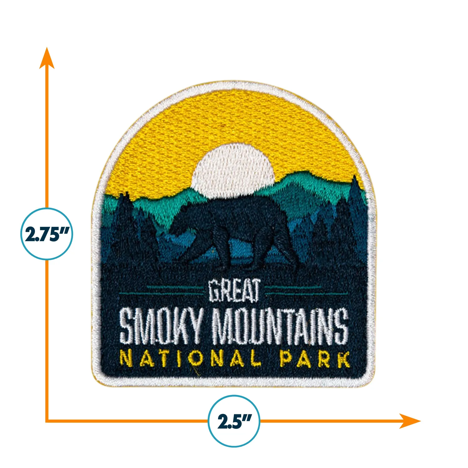 Vagabond Heart Great Smoky Mountains strygemærke 70x64 mm