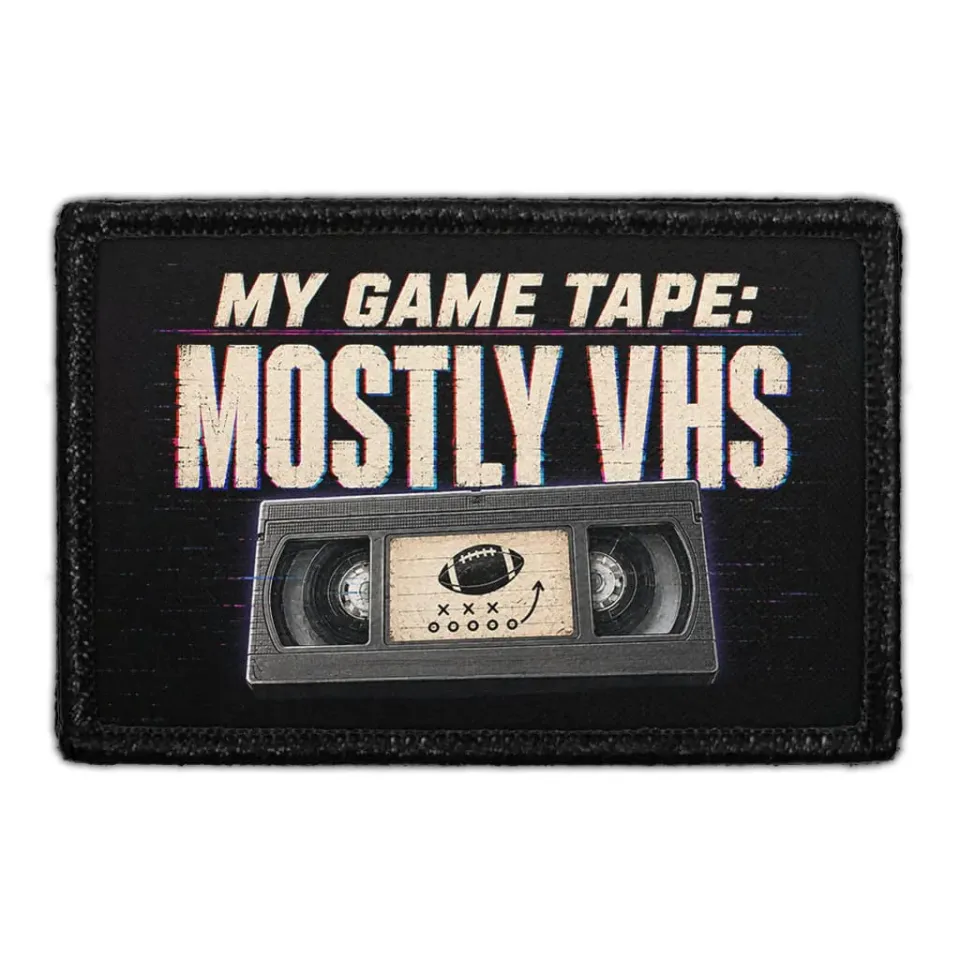 Pull Patch My Game Tape Mostly VHS patch 3x2 velcro