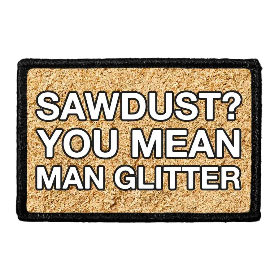 Pull Patch Sawdust Man Glitter patch håndværk