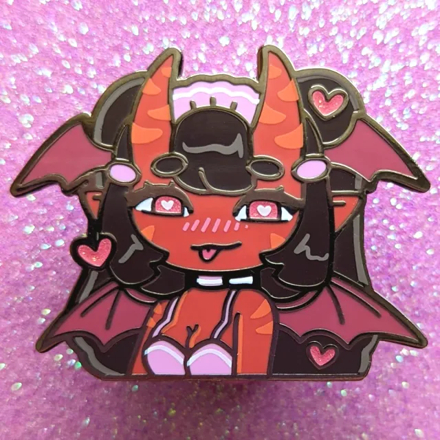 Appleminte Cute Succubus pin emaljepin sort 38 mm