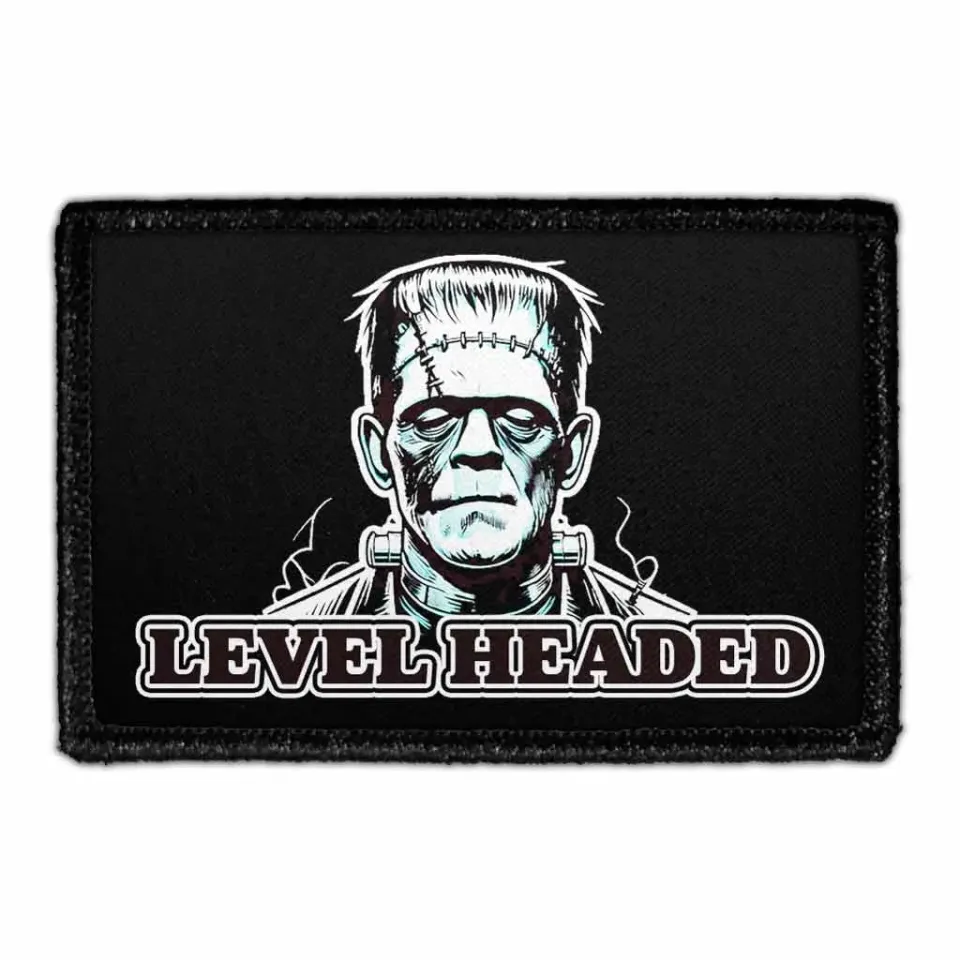 Pull Patch Level Headed Frankenstein patch halloween