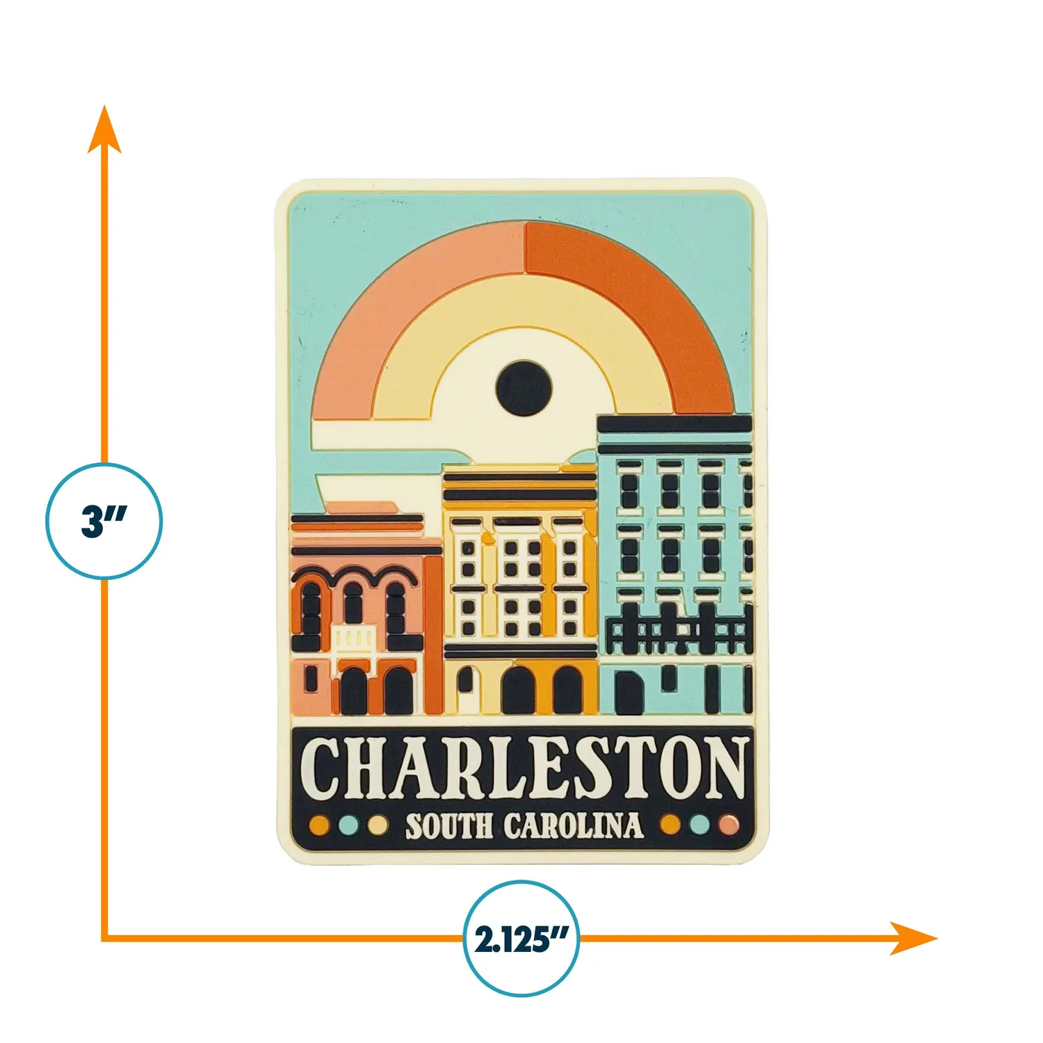 Vagabond Heart Charleston køleskabsmagnet PVC
