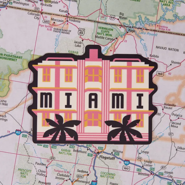 Vagabond Heart Miami Florida klistermærke mat
