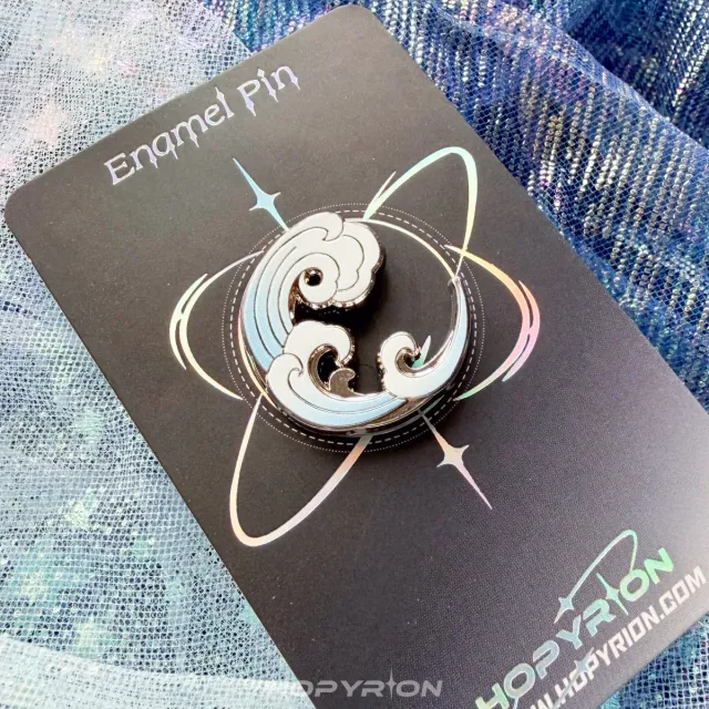 Hopyrion Mistsea emaljepin blå emalje 3 cm