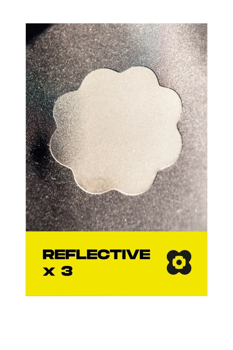 FabPatch Reflective Black Cookies strygelapper 3 stk refleks