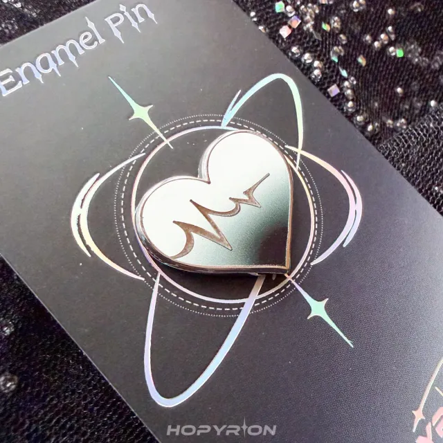 Hopyrion Heartbeat emaljepin 2 cm nikkel