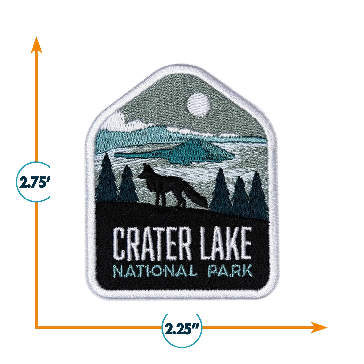 Vagabond Heart Crater Lake lap broderet strygemærke