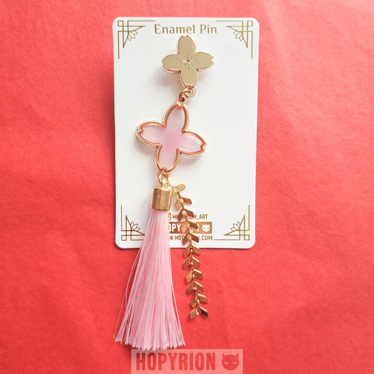 Hopyrion Sakura Dream emaljepin 6 cm lyserød