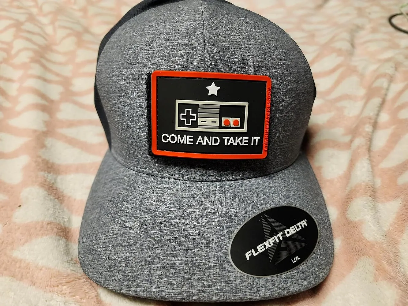 Pull Patch Premium Snapback kasket grå perforeret