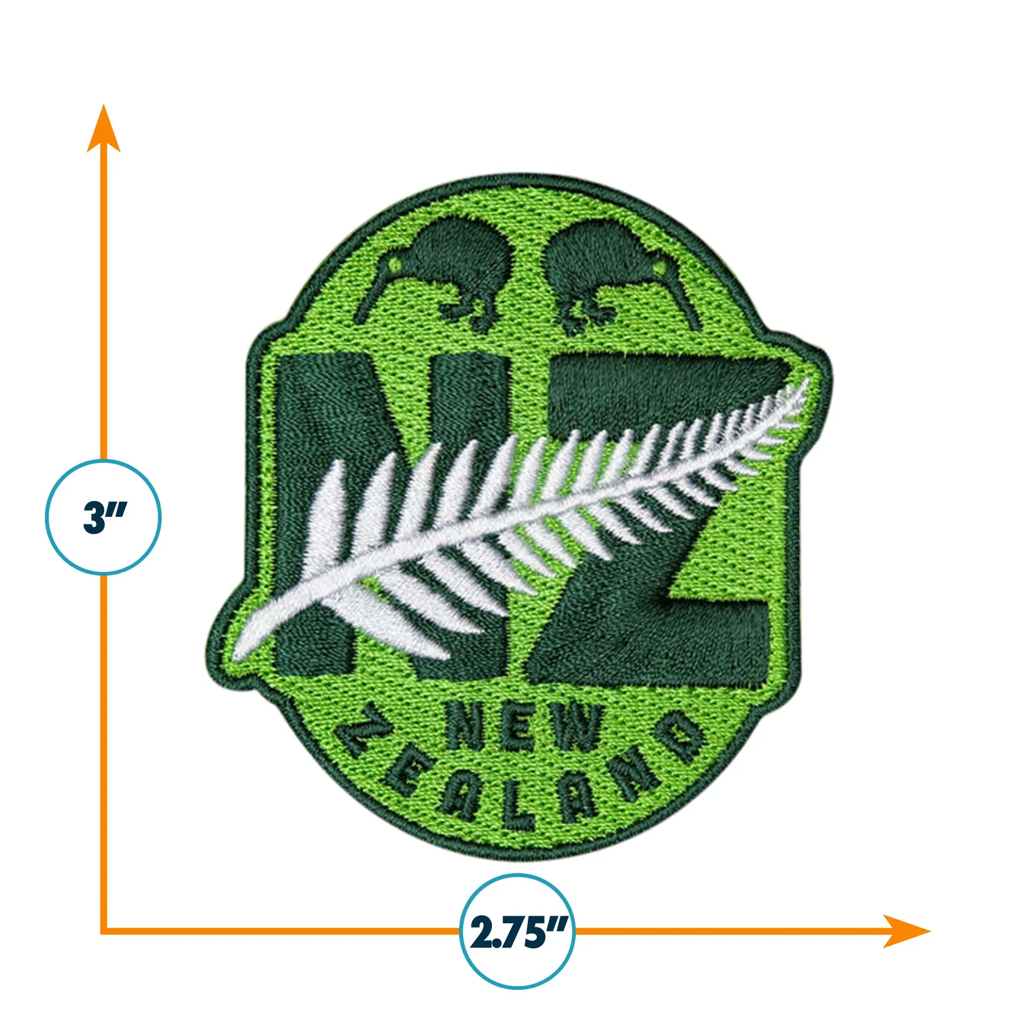 Vagabond Heart New Zealand strygemærke 76 mm broderet
