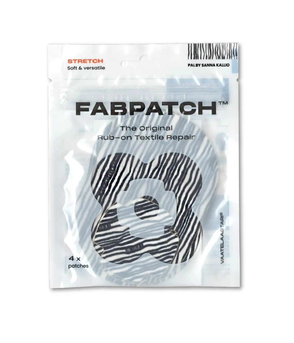 FabPatch Stretch Pal lapper 4-pak sort hvid