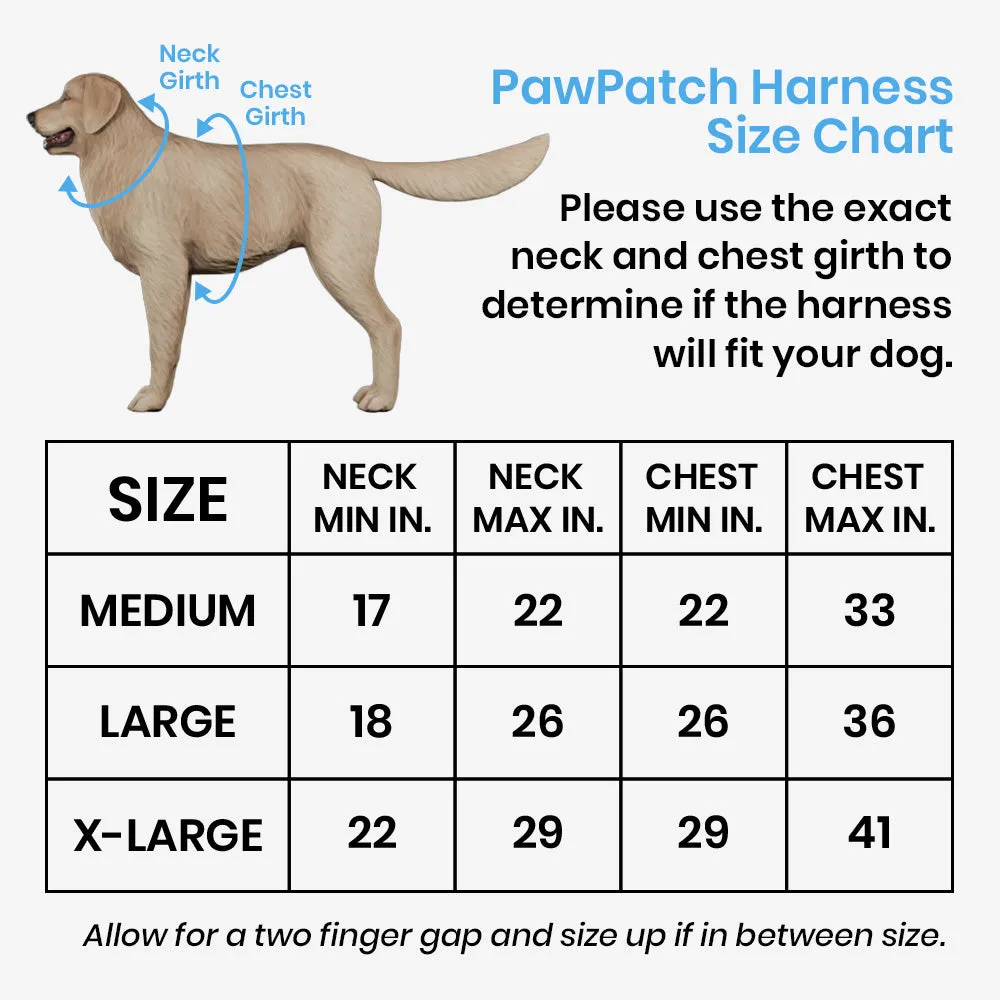 Pull Patch PawPatch Track hundesele large + custom patch