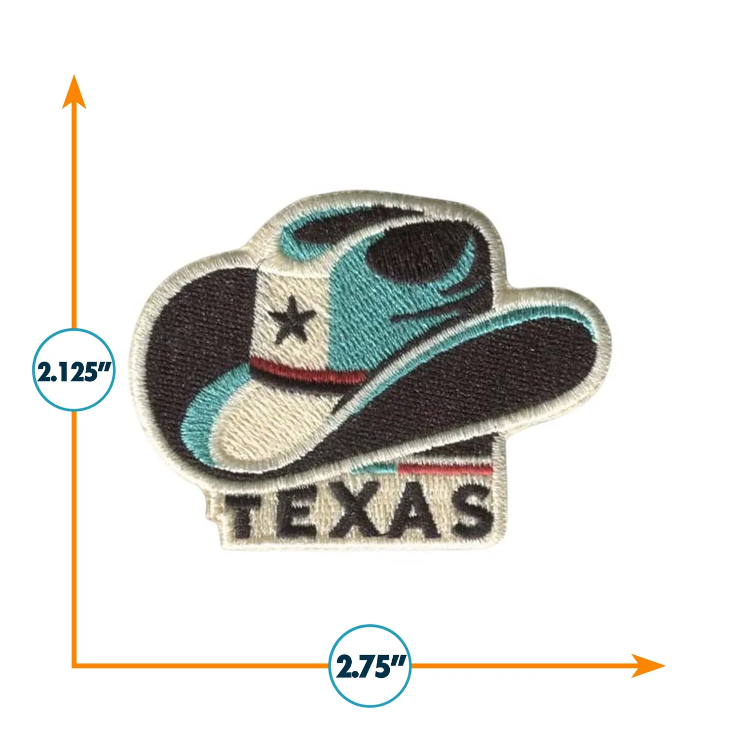 Vagabond Heart Texas strygemærke broderet 70 mm
