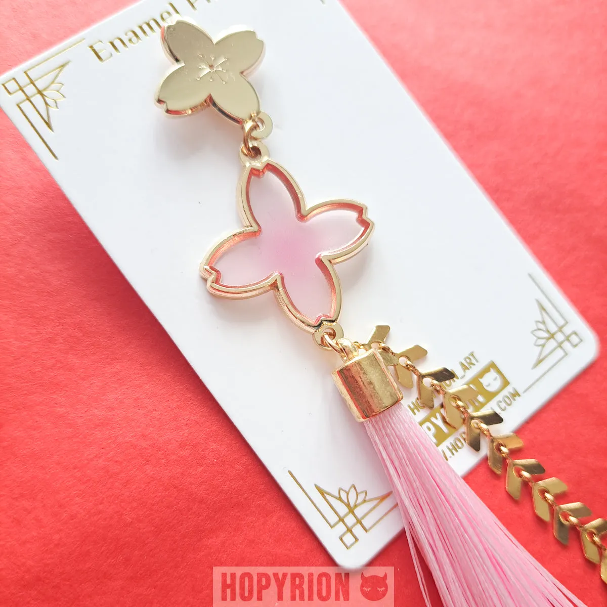 Hopyrion Sakura Dream emaljepin 6 cm lyserød