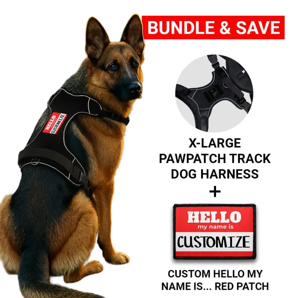 Pull Patch PawPatch Track Hello My Name hundesele rød XL