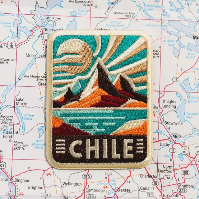 Vagabond Heart Chile strygemærke broderet flag