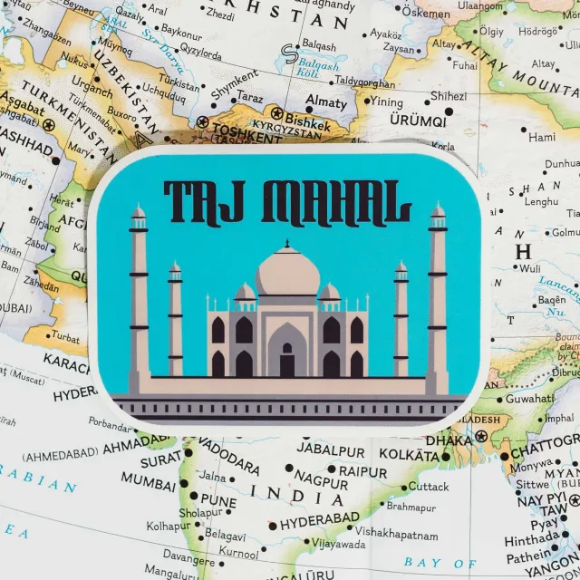 Vagabond Heart Taj Mahal klistermærke souvenir