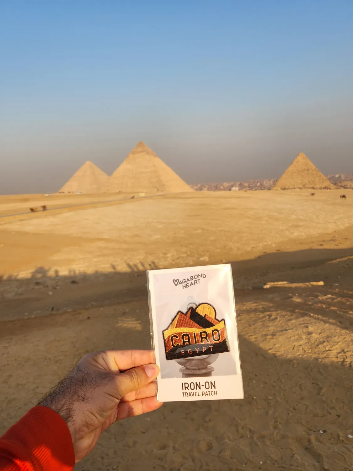 Vagabond Heart Cairo Egypt strygemærke pyramide