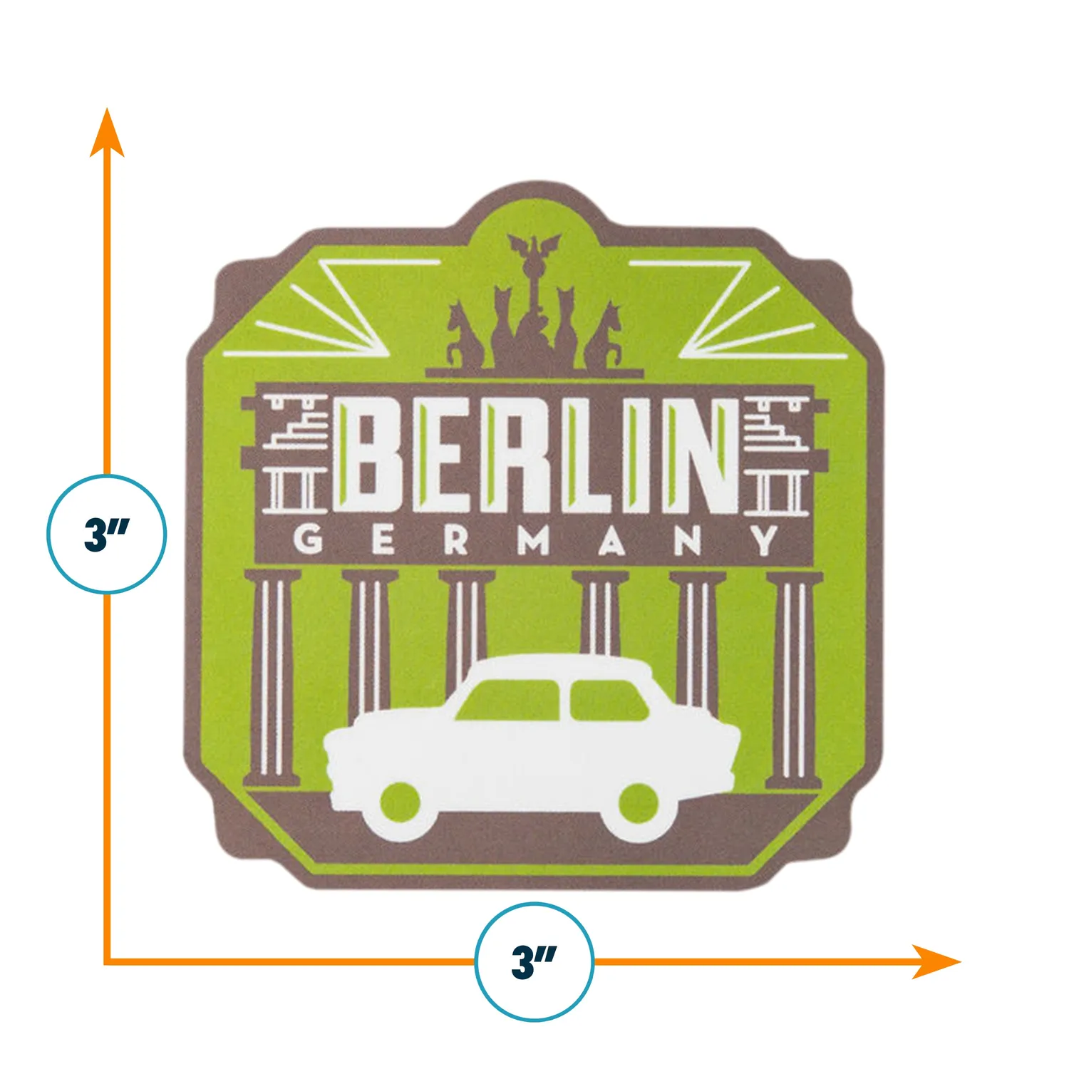 Vagabond Heart Berlin klistermærke 76x76 mm vinyl mat