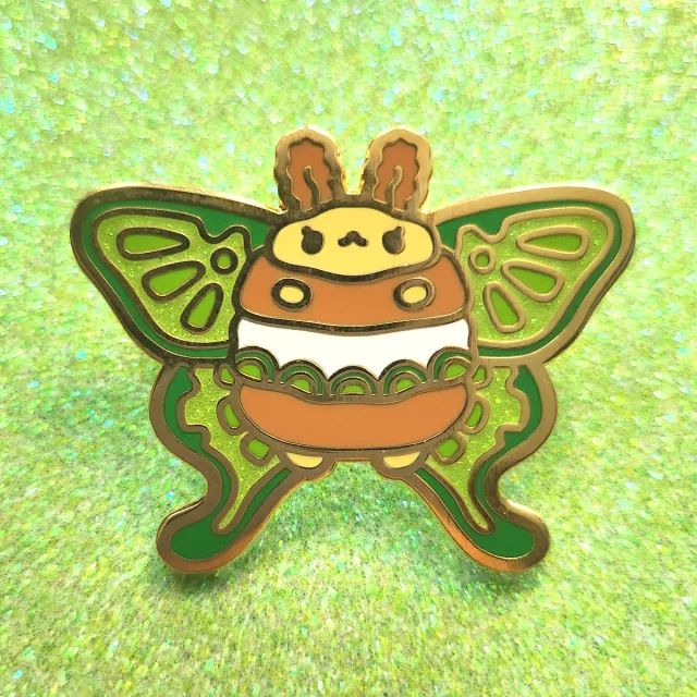 Appleminte Key Lime Moth pin guld