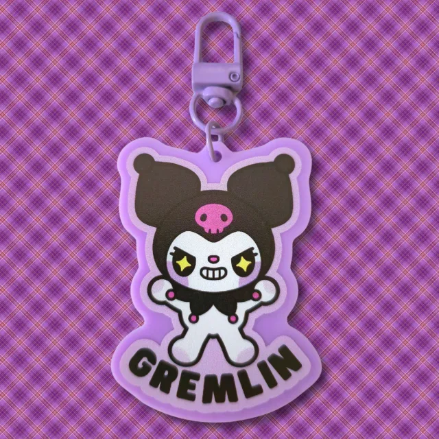 Appleminte Kuromi nøglering akryl lilla 6,3 cm