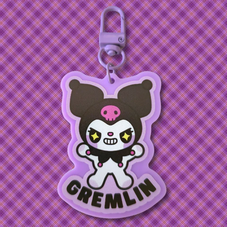 Appleminte Kuromi nøglering akryl lilla 6,3 cm