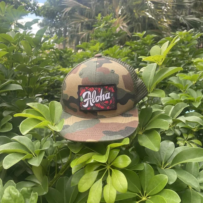 Pull Patch Aloha Red Hibiscus patch velcro