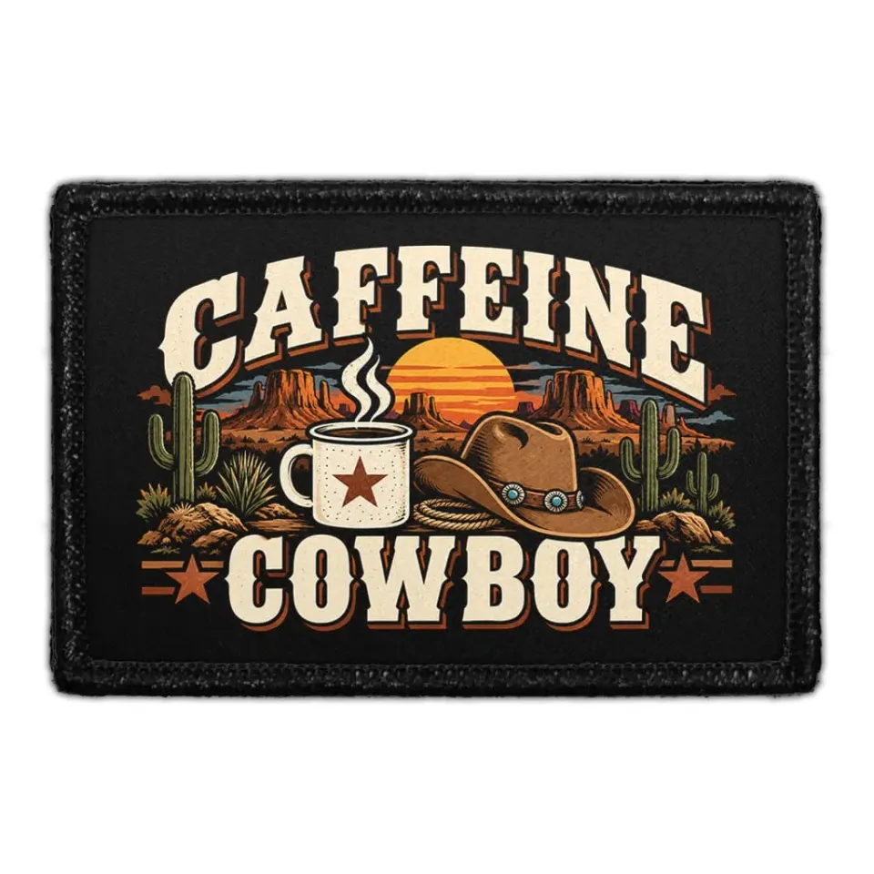 Pull Patch Caffeine Cowboy patch velcro kaffe