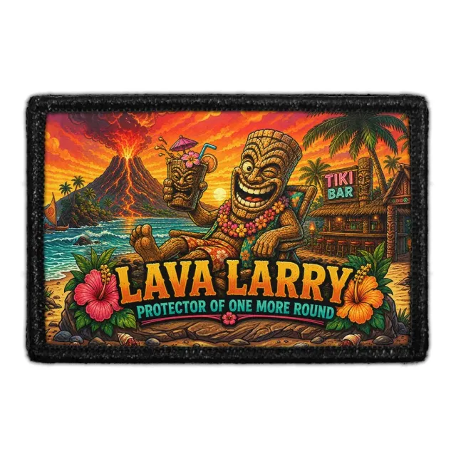 Pull Patch Lava Larry patch 3x2 velcro tiki