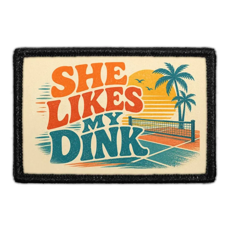 Pull Patch She Likes My Dink patch 76x51 mm pickleball