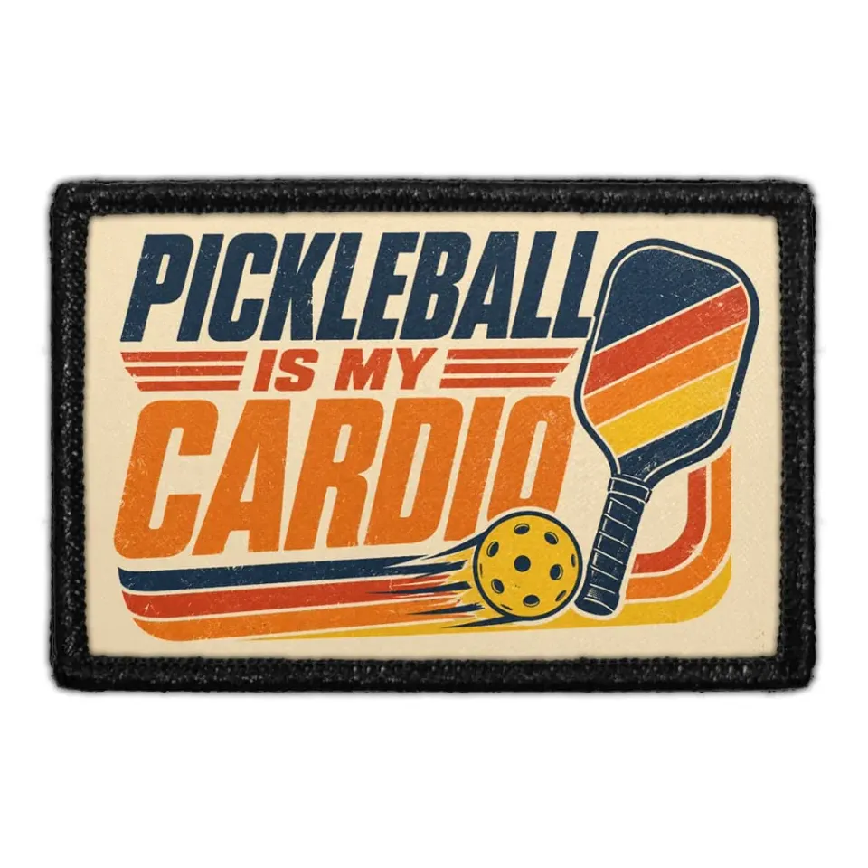Pull Patch Pickleball Is My Cardio patch 3x2 sport