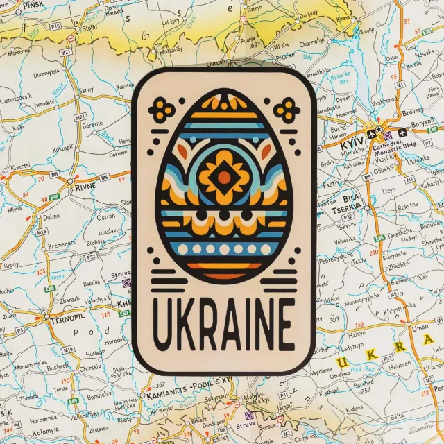 Vagabond Heart Ukraine klistermærke mat vinyl