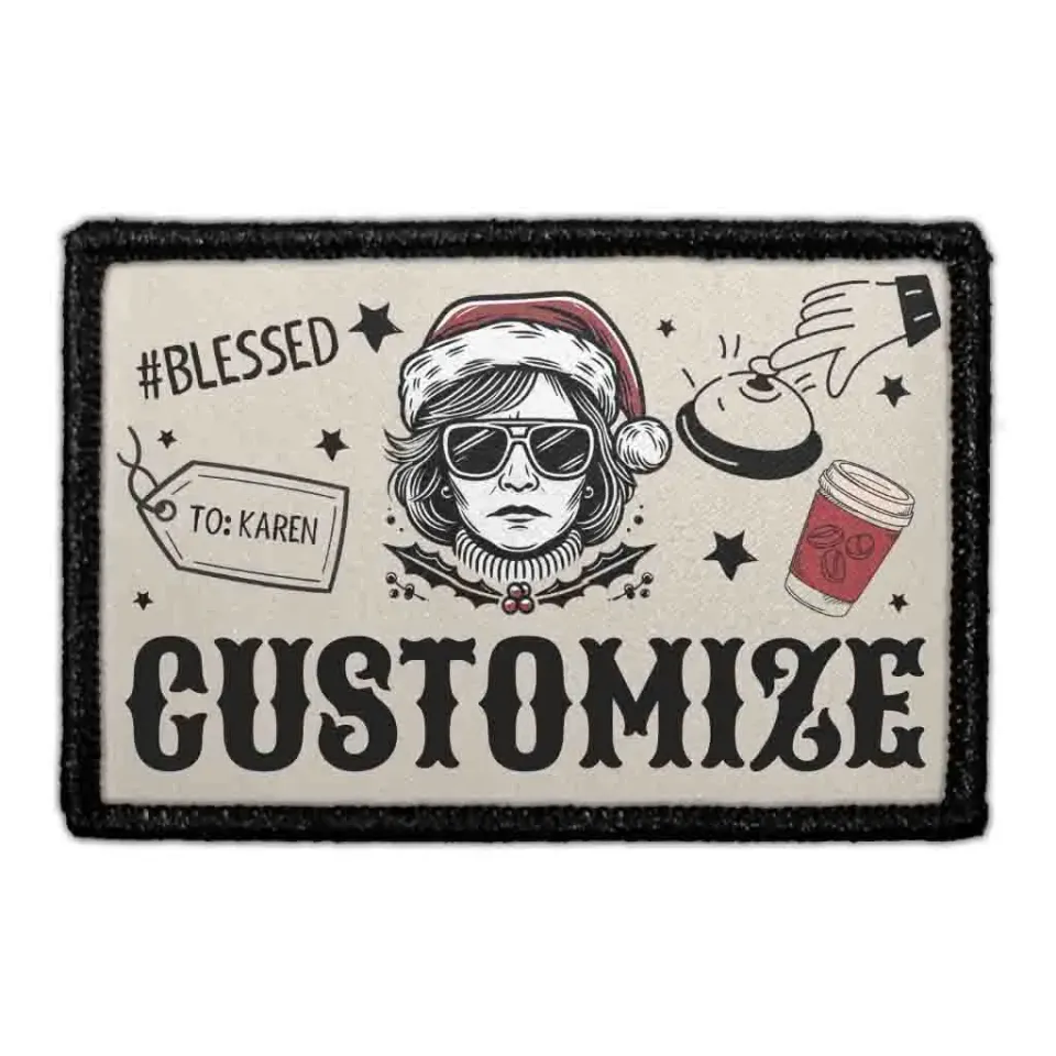 Pull Patch Christmas Karen patch med egen tekst