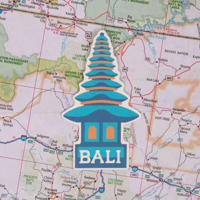 Vagabond Heart Bali Indonesia klistermærke 1 stk mat