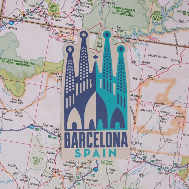 Vagabond Heart Barcelona klistermærke vinyl 89 mm