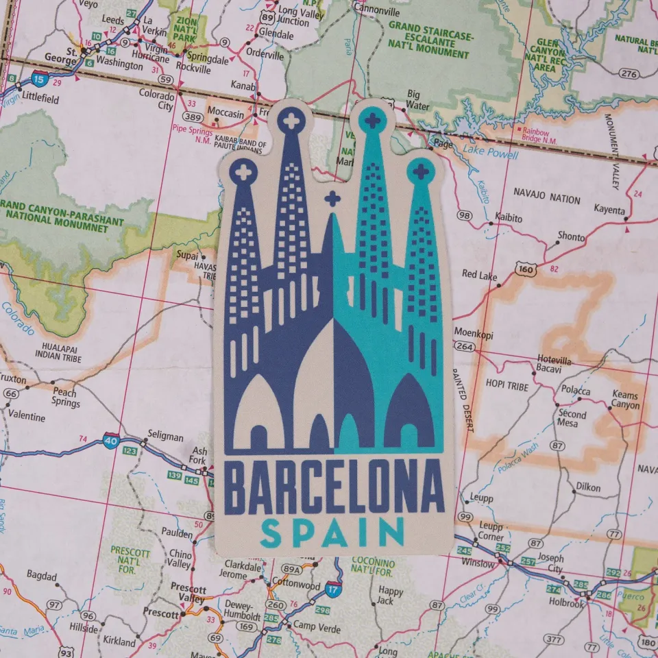 Vagabond Heart Barcelona klistermærke vinyl 89 mm