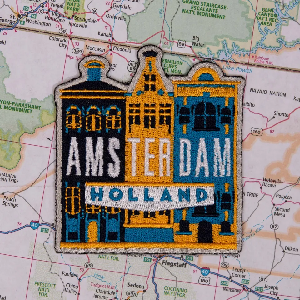 Vagabond Heart Amsterdam strygemærke 76 mm broderet