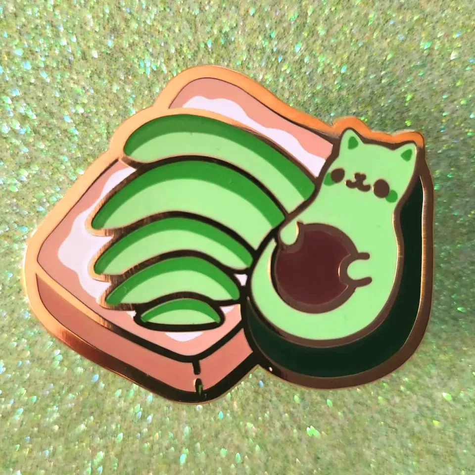 Appleminte Avocato pin sort nikkel