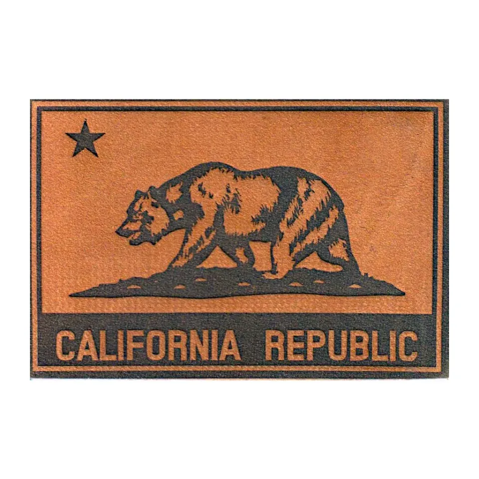 Pull Patch California State Flag patch læder