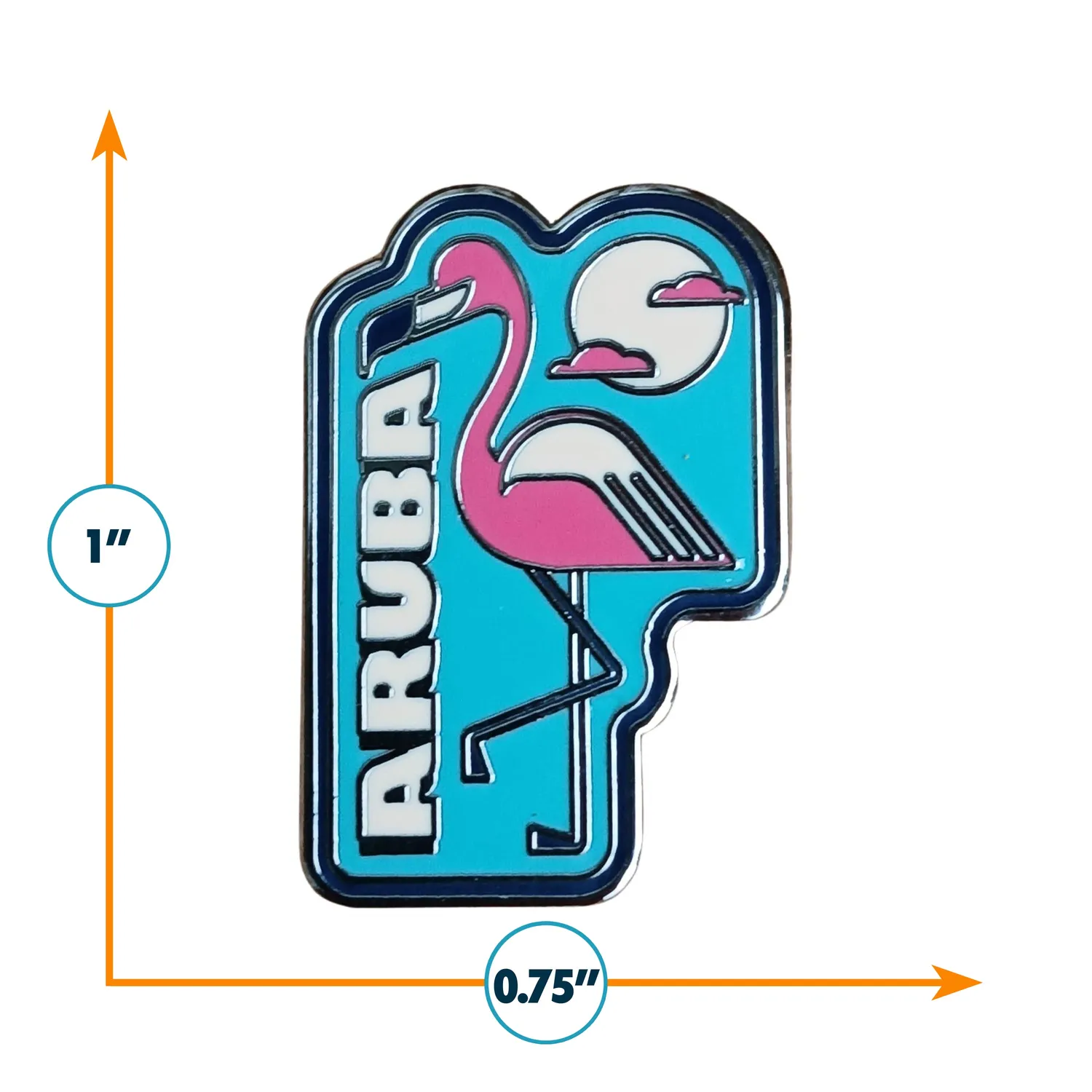 Vagabond Heart Aruba emaljepin hard emalje
