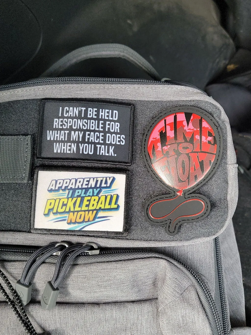 Pull Patch Apparently I Play Pickleball Now patch 3x2 velcro
